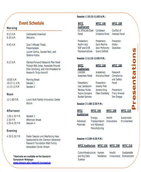 Afbeeldingsresultaten voor Sample Multi Day Event Program for Work