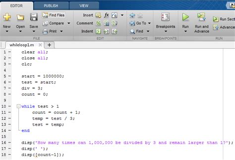 Toradh íomhá ar Write While Loop for Factorial MATLAB