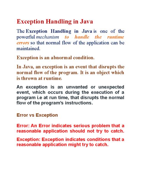 Image result for Java Exception Handling