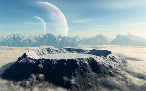 Toradh íomhá ar Alien Planet Surface Sci-Fi Art