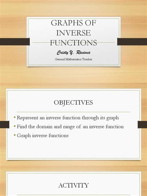 Graphs of Inverse Functions | PDF | Function (Mathematics ...