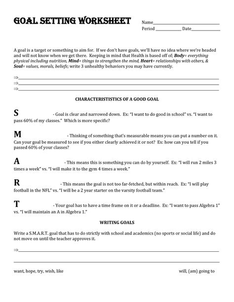 Image result for Employee Goal Setting Worksheet