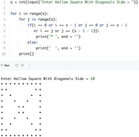 Toradh íomhá ar Python Star Pattern in Rectangle