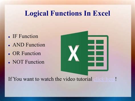 Image result for Excel Logical Functions