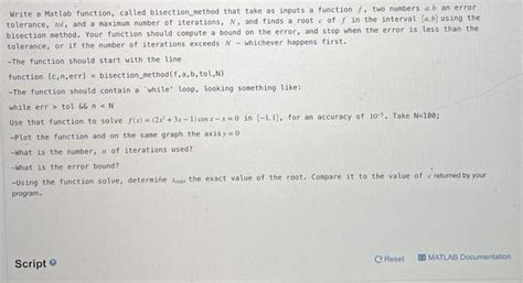 Image result for Write Bisection Method MATLAB