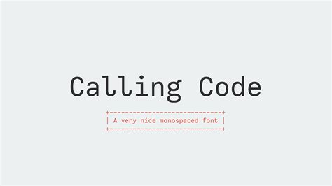 Calling Code Font に対する画像結果