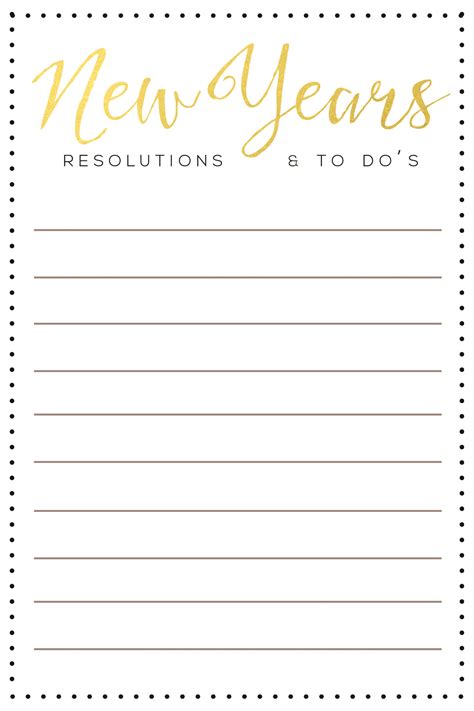 Toradh íomhá ar New Year Resolution Checklist