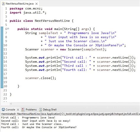 Image result for Next Line in Java