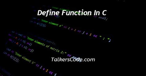 Image result for Define Function in C