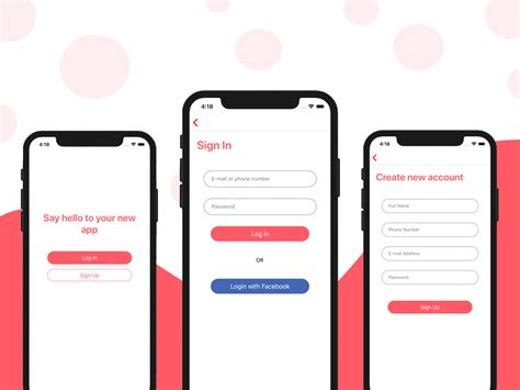 Image result for Mobile App Sign Up Page React Native