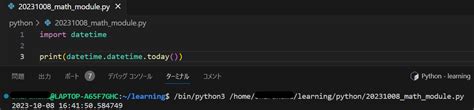 Run Module Python に対する画像結果