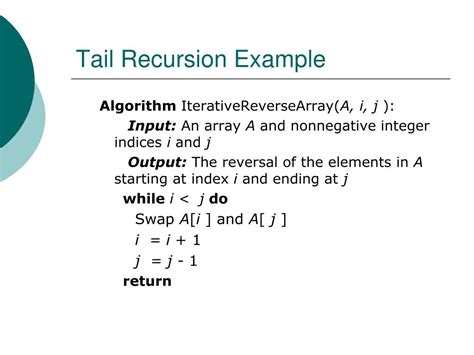 Image result for Example of Tail Recursion