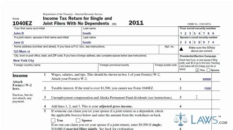 Image result for How to File 1040EZ Tax Form