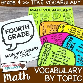 Afbeeldingsresultaten voor 4th Grade Math Vocabulary Worksheets