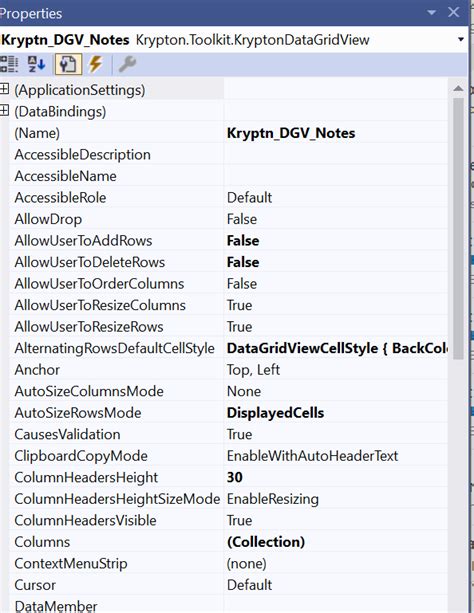 Krypton DataGridView に対する画像結果
