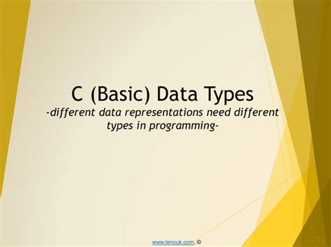 Data Types in C Programming PPT に対する画像結果