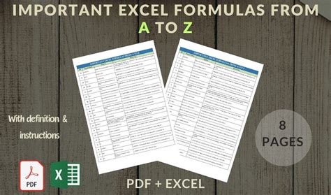Printable List of Excel Formulas に対する画像結果