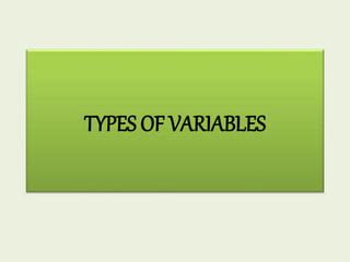 Image result for Types of Variable