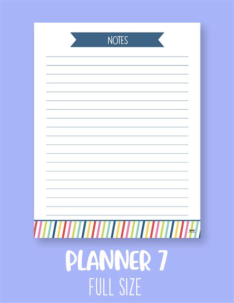 Image result for Free Printable Planner Notes Page