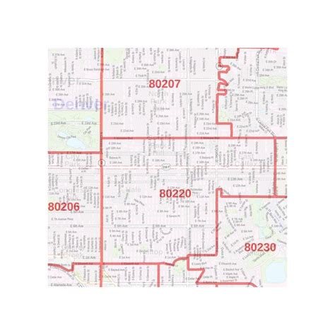 Image result for Denver Colorado Zip Code Map