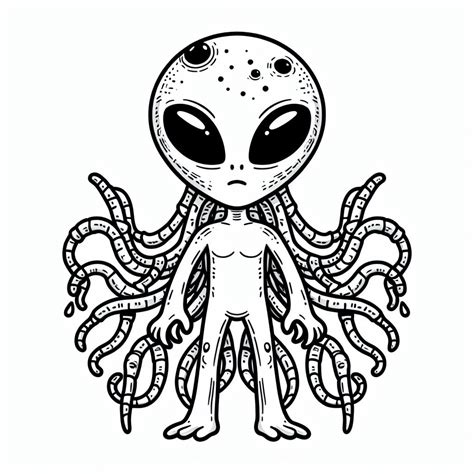 Scary Alien Coloring Pages に対する画像結果
