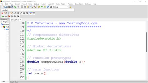 Toradh íomhá ar Structure of C Programme