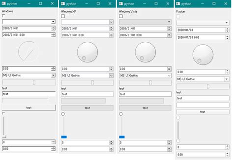PyQt Window Style に対する画像結果