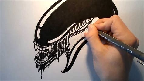 Alien Head Drawing at PaintingValley.com | Explore collection of Alien ...