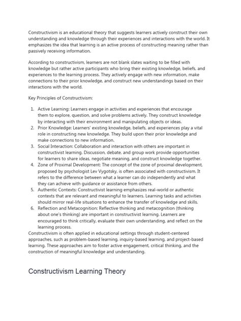 Image result for Constructivism Learning Theory