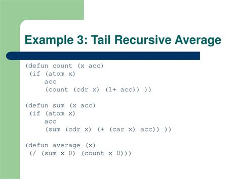 Image result for Example of Tail Recursion