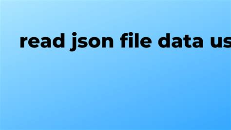 Read From MySQL and Write JSON File に対する画像結果