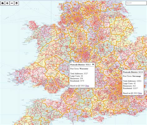Image result for Postcode Map UK