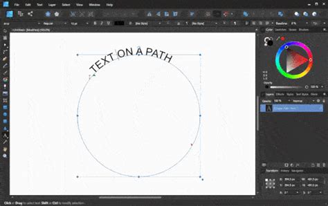 Image result for Affinity Designer Text On a Curve