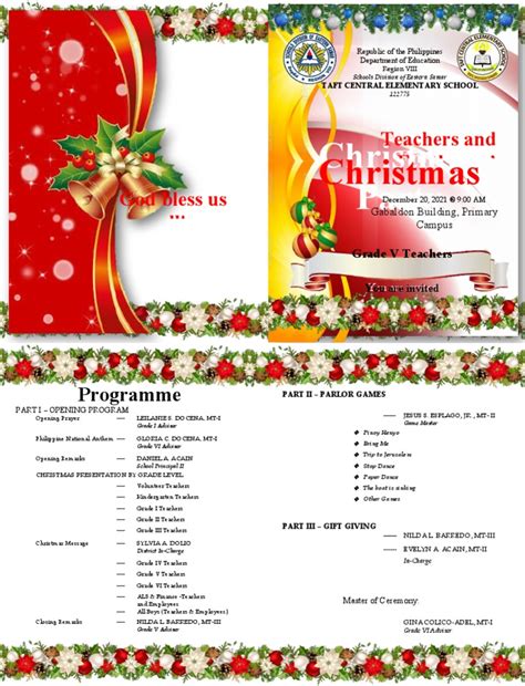 Image result for Christmas Party Program Sample