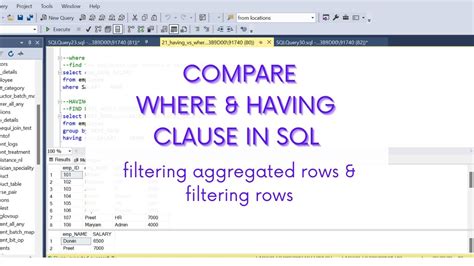 Image result for SQL WHERE Clause and Filter in Diagram