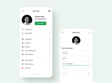 Image result for UI Profile Example