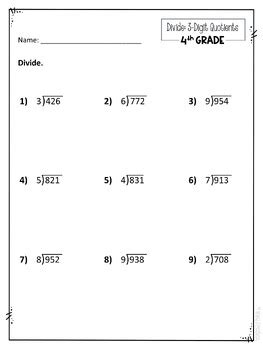 4th Grade Math Long Division に対する画像結果