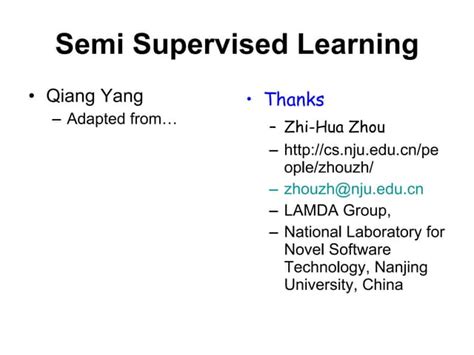 Semi Supervised Learning PPT に対する画像結果