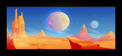 Alien Planet Landscape Vector Art, Icons, and Graphics for Free Download