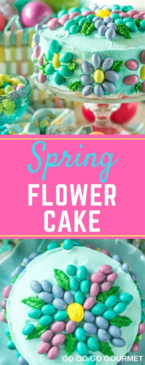 Image result for Simple 2 Layers Cake Spring Flower