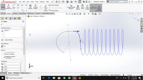 Image result for Spring Drawing SolidWorks