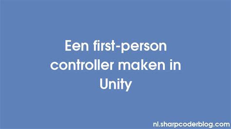 Toradh íomhá ar Unity First Person Controller Tutorial