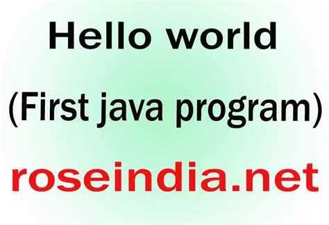 Image result for Hello Program In Java
