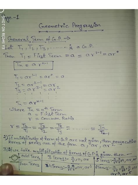 Geometric Progression Flow Chart and Algorithm に対する画像結果