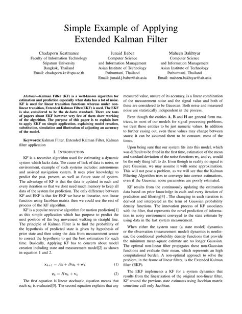 Image result for Kalman Filter Simple Example
