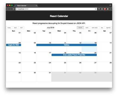Afbeeldingsresultaten voor React Native Calendar