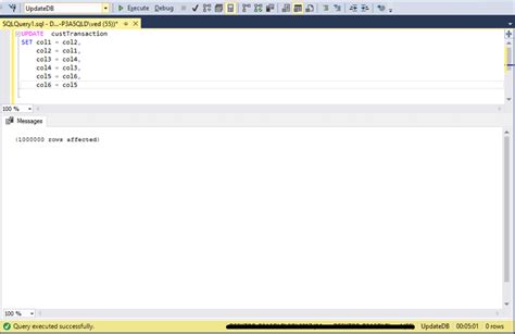 SQL Server Update に対する画像結果