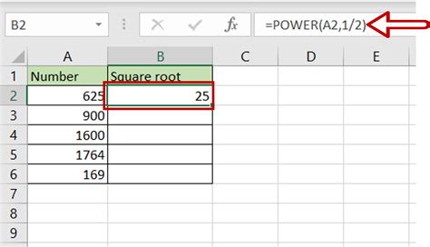 Image result for Square Root Formula in Excel