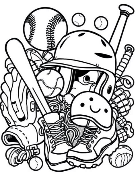 Image result for Softball Coloring Pages Printable