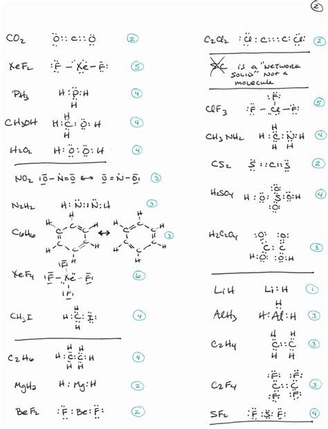 Lewis Structure Worksheet Answers に対する画像結果